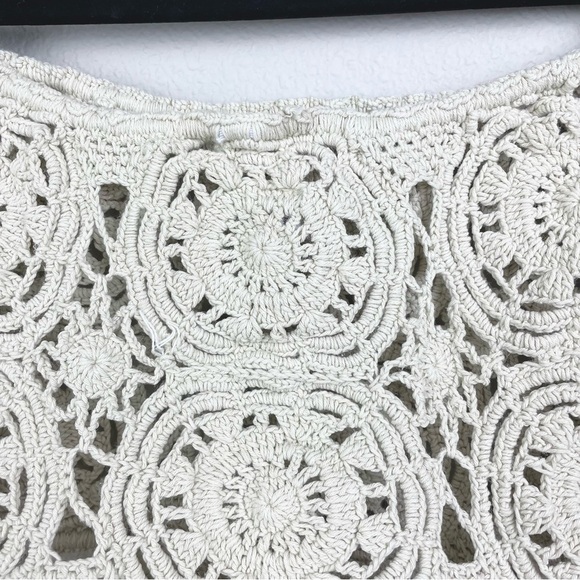 Andi Bagus Women's M/L Lotus Hi Pant Cream High-Waister Crochet Bikini Bottom - Picture 11 of 16